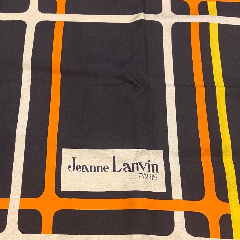 Jeanne Lanvin Paris Geometric Scarf